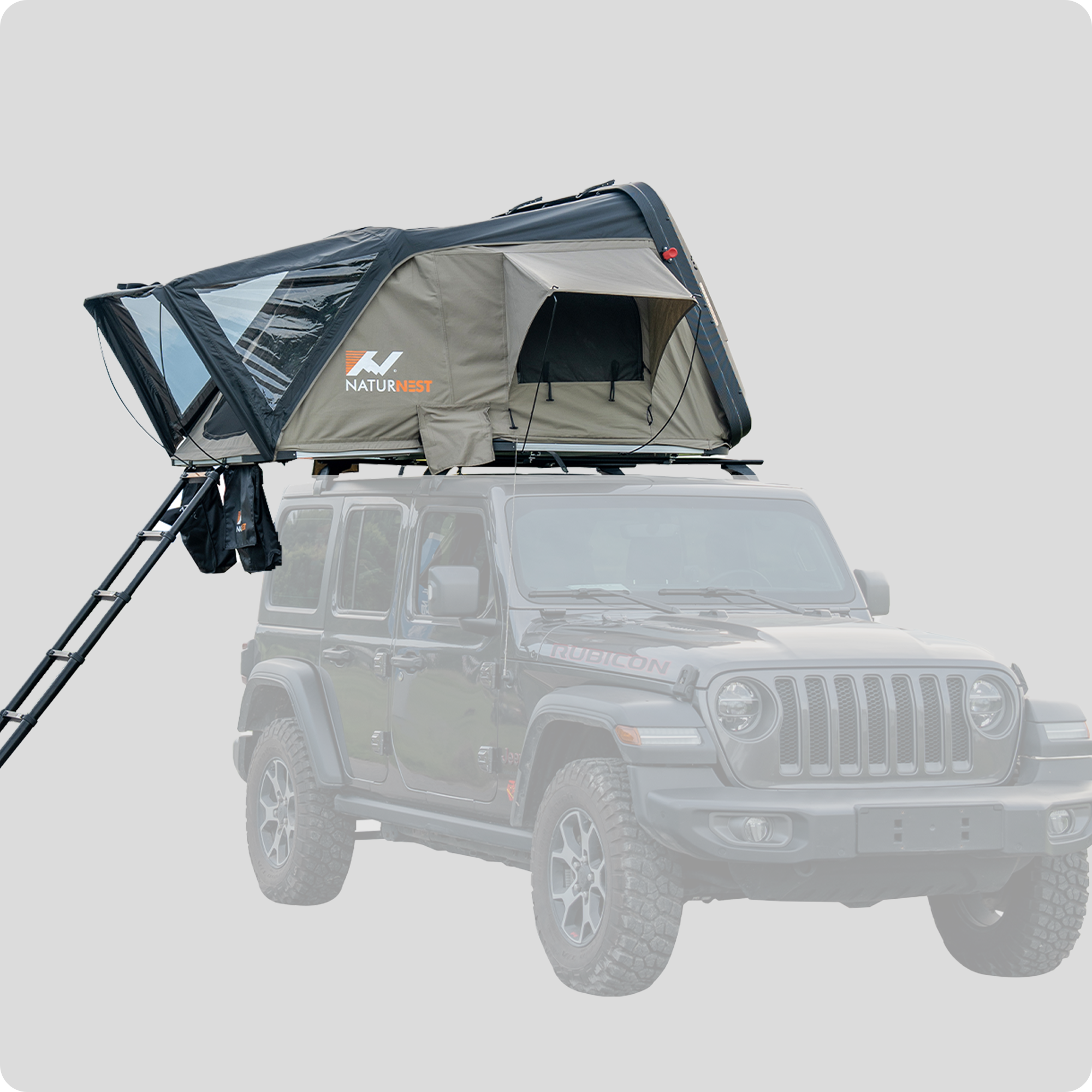 Naturnest Sirius 1 XXL Rooftop Tent – Hard Shell, Waterproof & UV Safe