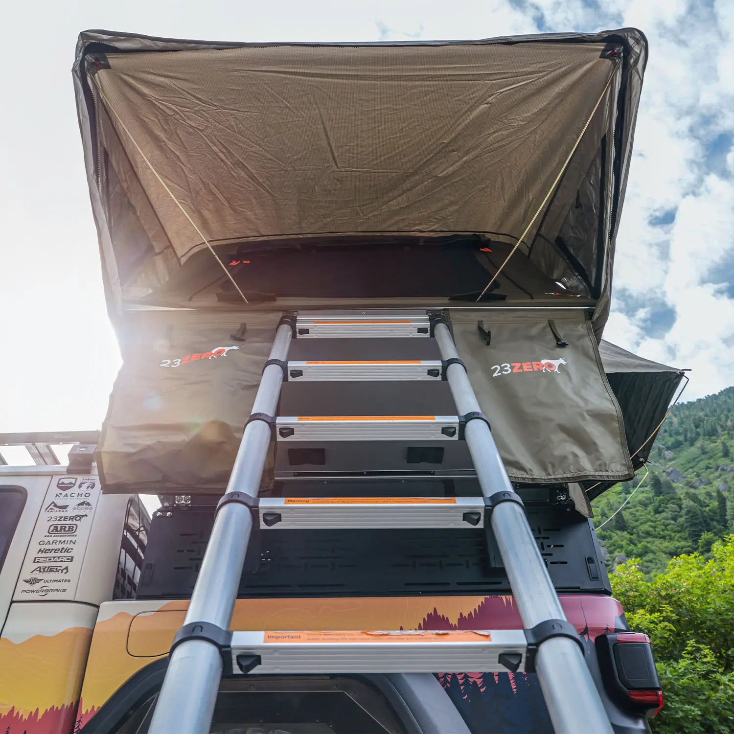 23Zero Armadillo A3 Left Rooftop Tent 230HSARMA3L+A