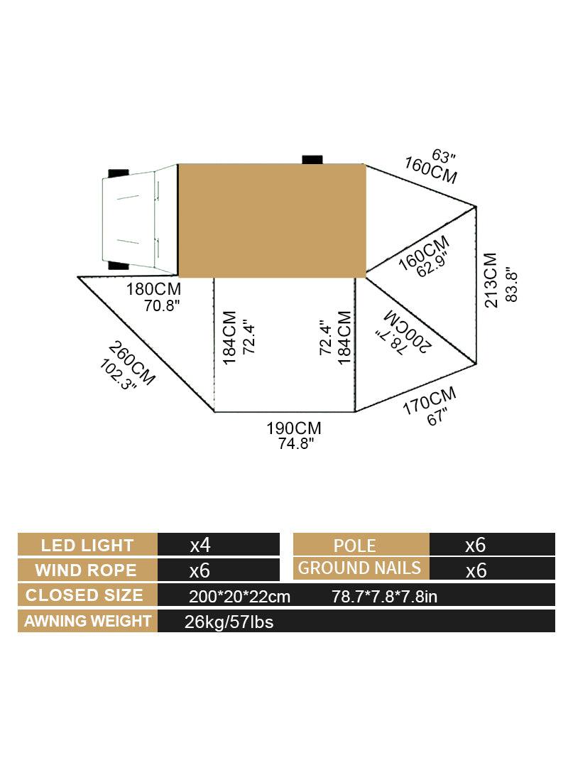 Naturnest 270° Awning Plus Room – Passenger Side (Awning Not Included) W1553113060