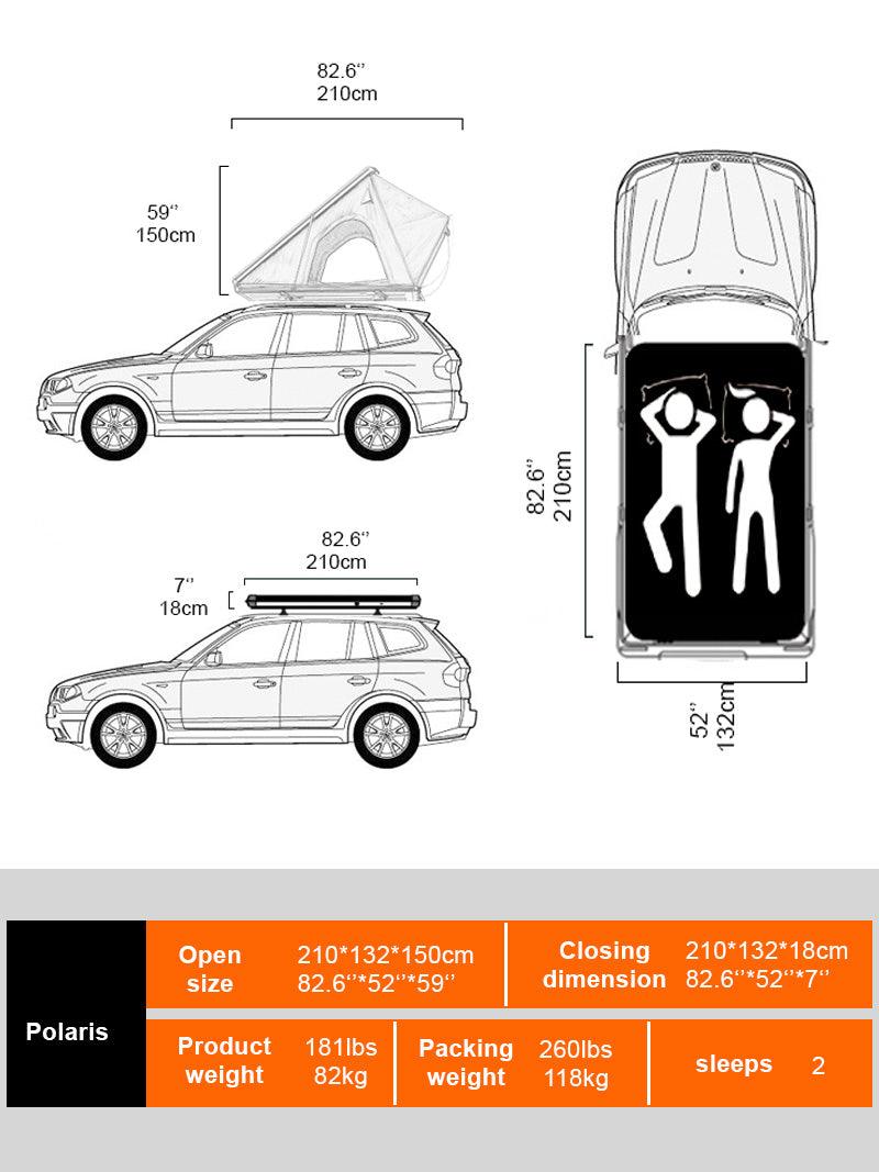 Naturnest Polaris Triangle Roof Top Tent