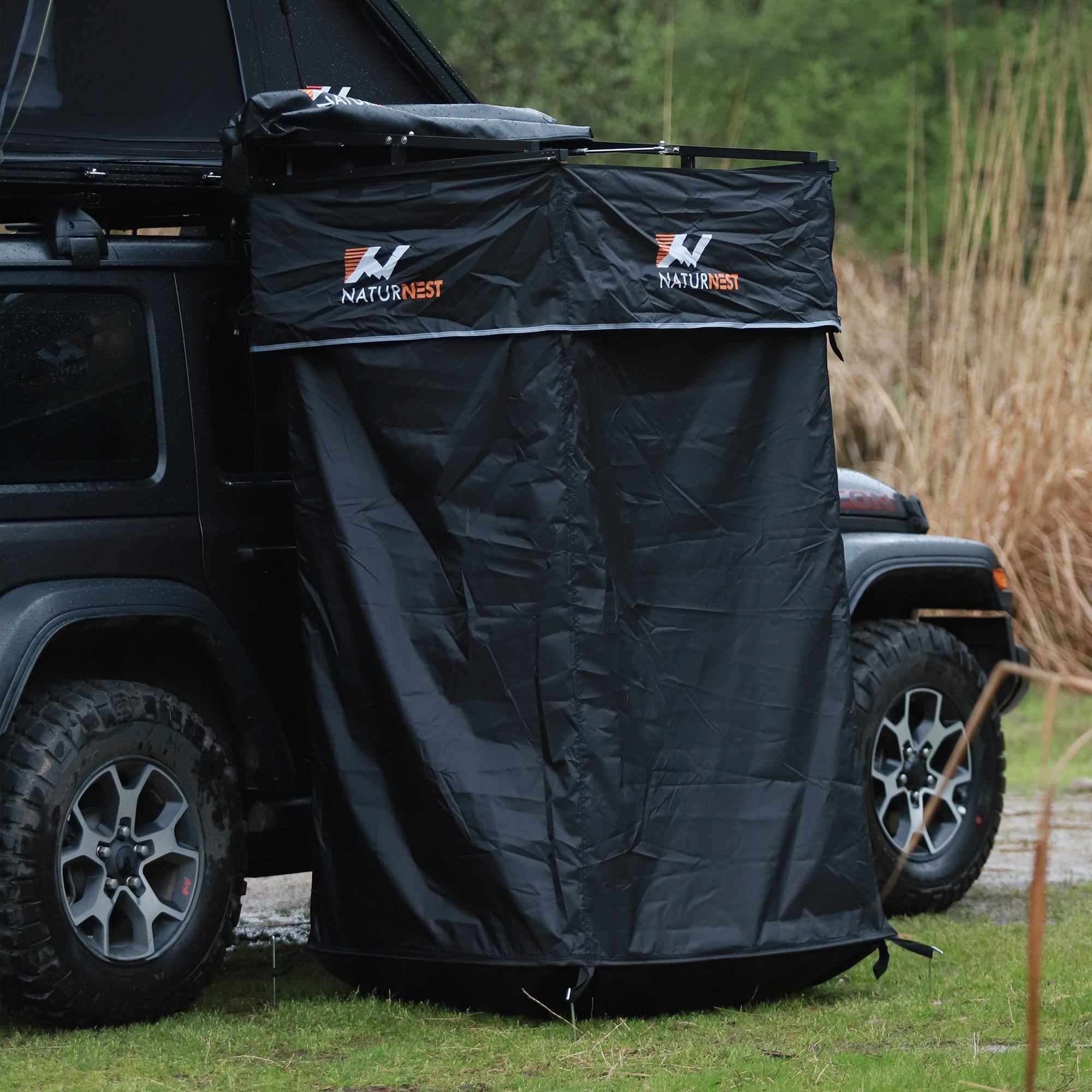 Naturnest Shower Awning – Privacy, LED Lighting & Easy Setup