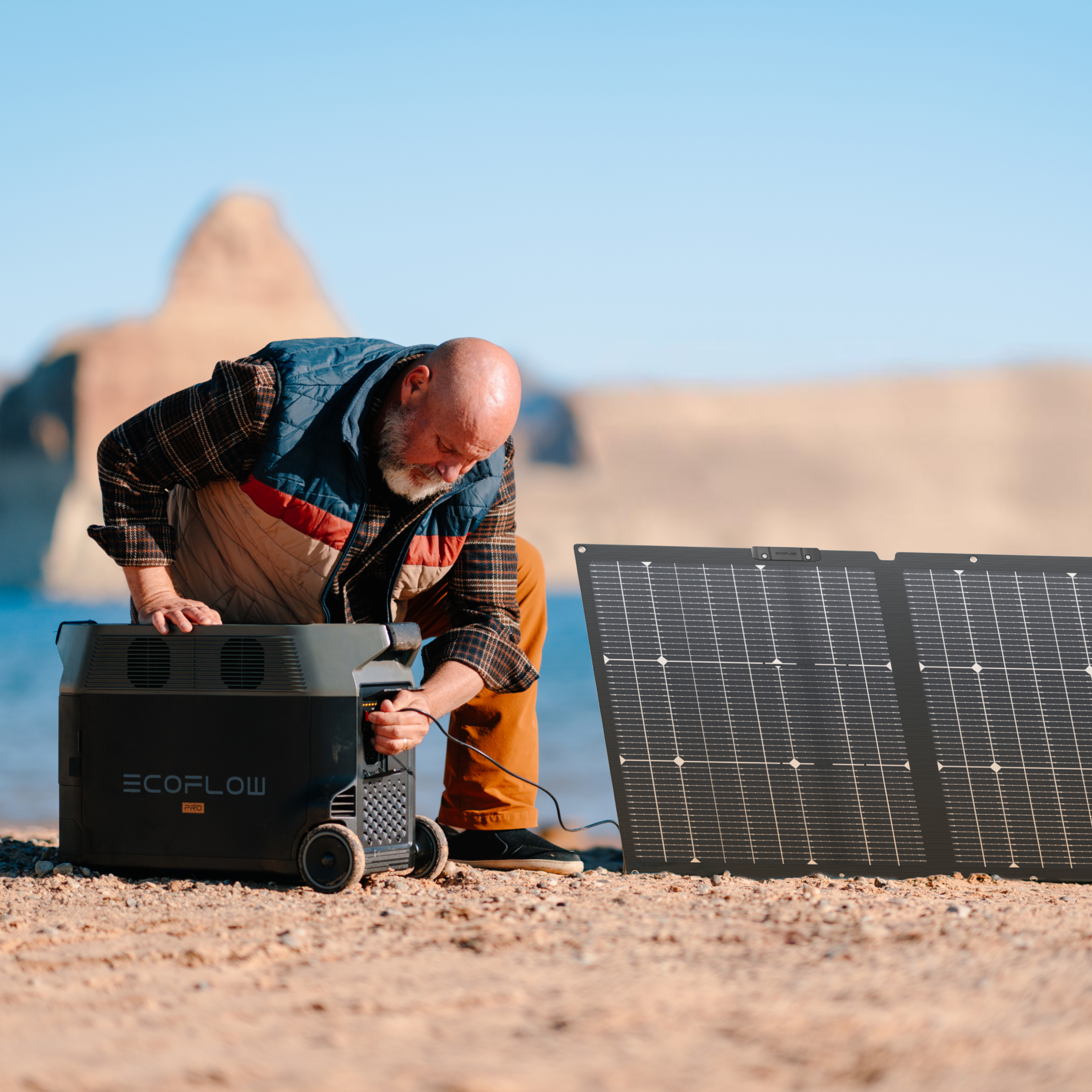EcoFlow 220W Bifacial Portable Solar Panel