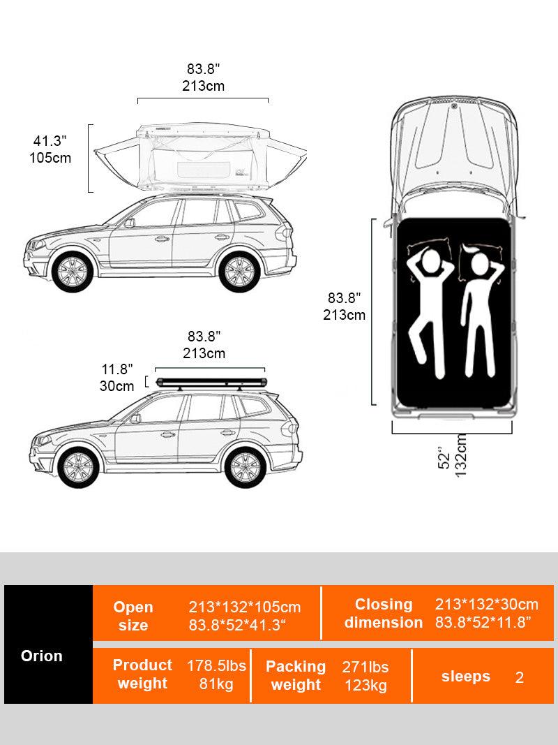 Naturnest Orion Roof Top Tent JF-H01