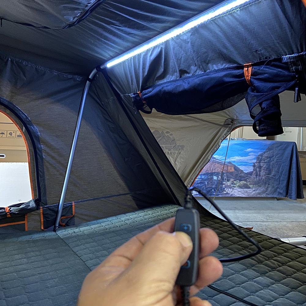 Tuff Stuff Overland Alpha Hardshell Top-Side Open Rooftop Tent, Black, 4 Person TS-RTT-CS-BK
