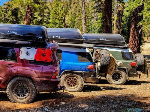 Tuff Stuff Overland Alpha Hardshell Top-Side Open Rooftop Tent, Black, 4 Person TS-RTT-CS-BK