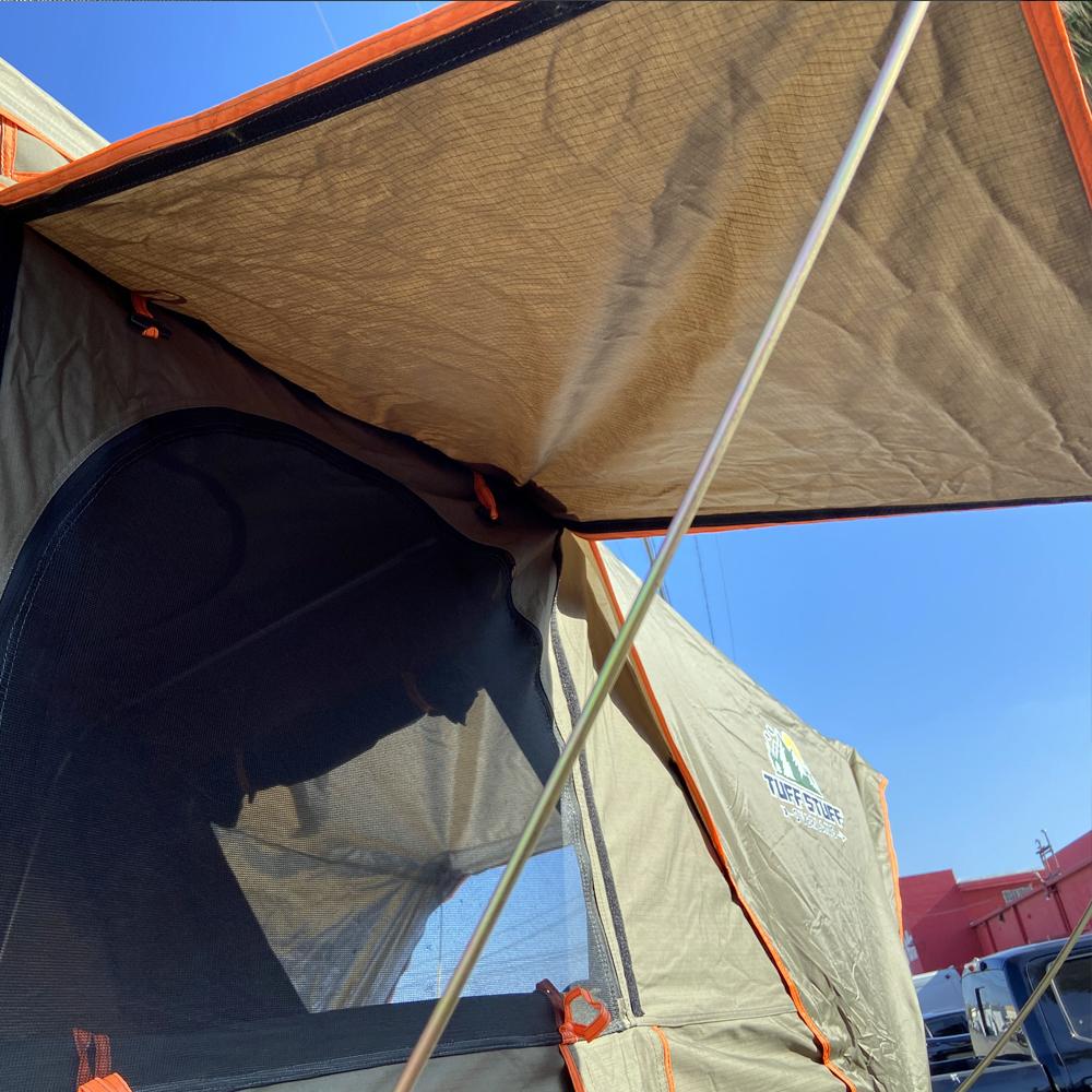 Tuff Stuff Overland Alpha Hardshell Top-Side Open Rooftop Tent, Gray, 4 Person TS-RTT-CS-GR